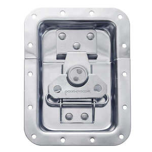 Roadcase Hardware 1: Penn Elcom - L925/525S - Large Latch in Plain Dish - Stainless Steel