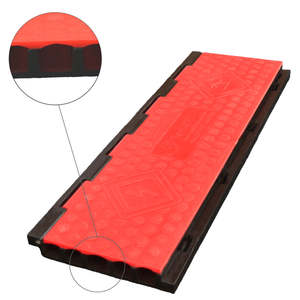 Cable Guard - Red Floor 5 Centre with Scalloped Lid.