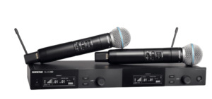 Shure - SLXD24D-BETA58-H57 - Digital Wireless Dual Handheld System (520-564 Mhz)