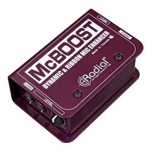 Di Boxes Dante Audio Solutions: Radial Engineering - McBoost - Microphone Signal Intensifier.