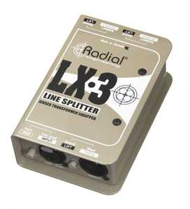 Di Boxes Dante Audio Solutions: Radial Engineering - LX-3 - Passive Line-Level Splitter.