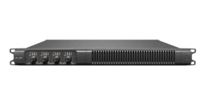 Quest Engineering: Quest - QX4300 - 4 x Channel Power amplifier, 300W per ch,4Ω-16Ω, 70v-100v, analogue input. Optional Dante/AES67 Version.