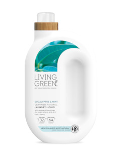 Living Green Brand: Laundry Liquid. Certified Natural with Organic Eucalyptus and Mint 1L