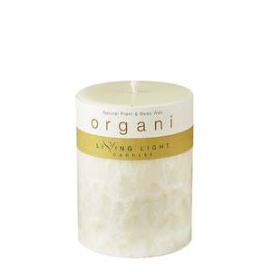 Pillar Candles: Fragrance Free Organi Medium Pillar Candle