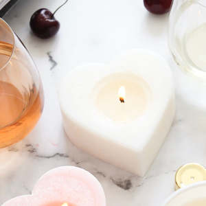 Heart Candles: Morning Nectar Heart