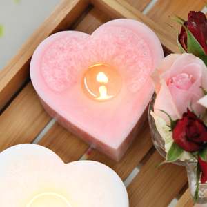 Heart Candles: Peony Rose Heart