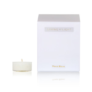 Heart Candles: Pinot Blanc Tealights Box of 20