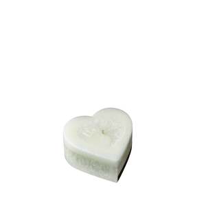Heart Candles Outlet: Pinot Blanc Heart (White) Candle - OUTLET