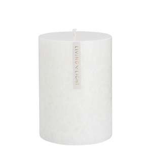 Pillar Candles Outlet: Pinot Blanc Pillar Candles (White) Medium 100mm - OUTLET