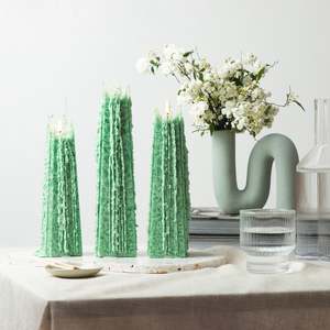 Icicle Candles: Festive Pine Icicle Candles