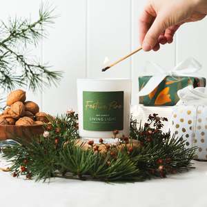 Soy Candles Outlet: Festive Pine Soy Candle Mini - OUTLET