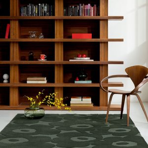 Products: Marimekko Unikko Rug Dark Green - Living Room Workshop & Showroom