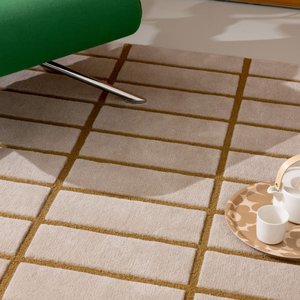 Marimekko Tiiliskivi Rug Bronze Yellow - Living Room Workshop & Showroom