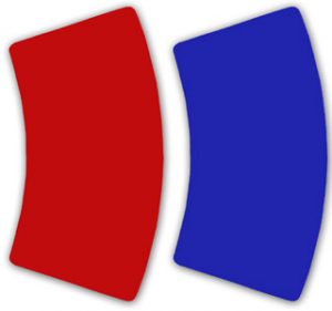 Curved Illusion – Blue & Red (100pk)