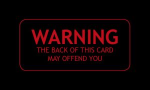 WARNING Card (100pk)