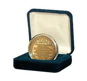 Products: Ten Commandments Gift Coin