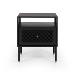 Delta Bedside (Black) 1 Drawer