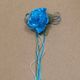 Flower with Ribbon - Aqua