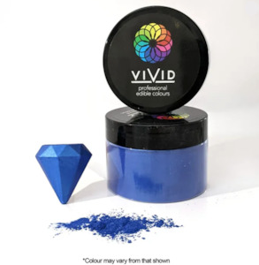 Vivid Edible Metallic Dust Super Royal Blue 50g
