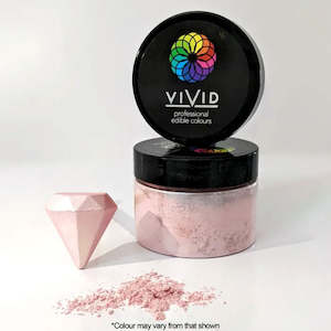 Edible Lustre Dusts: Vivid Edible Metallic Dust Blush 50g