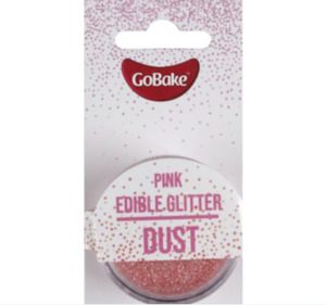 Edible Glitters: GoBake Edible Glitter Dust Pink 2g
