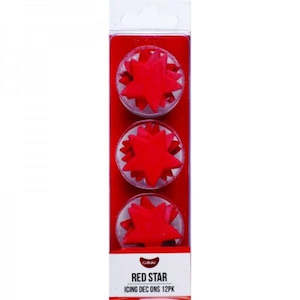 Sugar Decorations: GoBake Red Star Icing Decorations 12/Pack