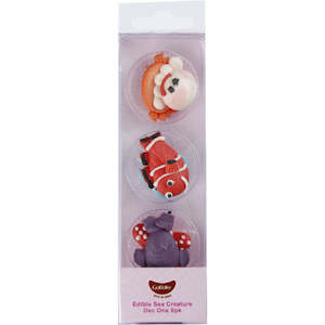 Sugar Decorations: GoBake Sea Creature Icing Decorations 6/Pack