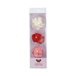 Sugar Decorations: GoBake Valentine Daisy Icing Decorations 12/Pack
