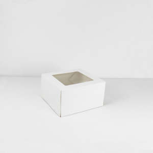 Cupcake Boxes: GoBake Window Cupcake Box 4 Hole with Insert (Each)