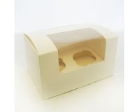 Cupcake Boxes: GoBake Window Cupcake Box 2 Hole With Insert (Each)