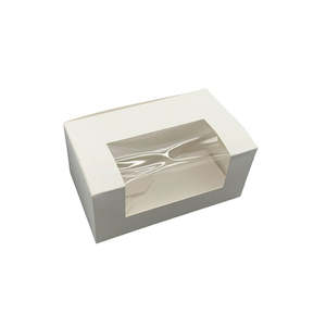 Cake Box Window: White 7 Inch Window Loaf  Box 180x110x80mm 50/Pack