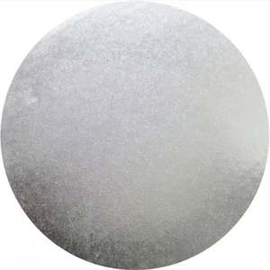 Cake Boards Round: Cake Board Round Silver 8 Inch | 6mm Thick Masonite