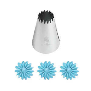 Piping Bags Tips: Cake Craft #4B Large Open Star Piping Tip Stainless Steel
