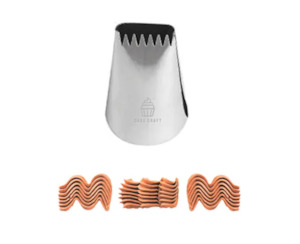Cake Craft #2B Large Basketweave Piping Tip Stainless Steel