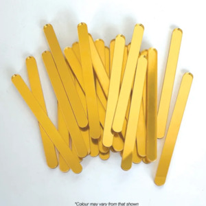 Cake Dowels: Cake Craft Popsicle Sticks Acrylic Gold Mirror 24/Pack