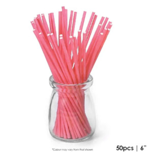 Cake Dowels: Cake Craft 6 Inch Pop Sticks Coral 50/Pack