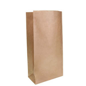 Block Bottom Paper Bags: Block Bottom Paper Bag #2 Heavy Duty 160x350x83mm (500/Pack)