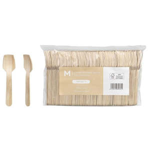 Wooden Cutlery: M Wooden Ice Cream Spoon 100mm | 100/Pack