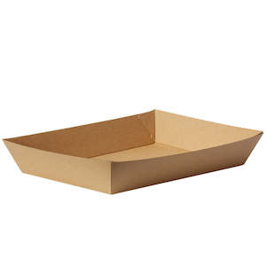 Eco Trays: Kraft Corrugated Tray Large 270x203x40mm 240/Carton