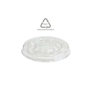 Sugarcane Portion Cups: Green Choice PET 2oz Portion Cup Lid 100/Pack