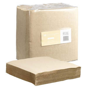 Dinner Serviettes: M Quilted Dinner Napkins 2 Ply 1/4 Fold Kraft | 800/Ctn