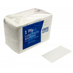 Luncheon Serviettes: White Luncheon Serviettes 1Ply 1/8 Fold 3000/Ctn