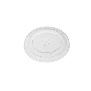 Clear Cups: Emperor Clear PET Flat Lid to fit 12oz & 16oz Emperor PET Clear Cups 50/Pack