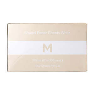 Deli Sheets Wraps: M Waxed Paper Sheets White Small 200x330mm | 1000/Box