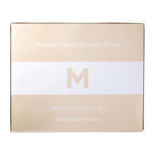 Deli Sheets Wraps: M Waxed Paper Sheets White Large 330x400mm | 1000/Box