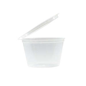Portion Cups: TCC100 Portion Cup with Hinged Lid 100ml 50/Pack