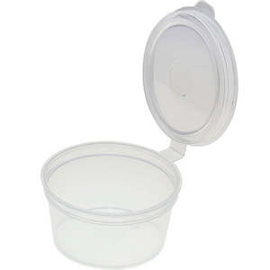 Portion Cups: TCC25 Portion Cup with Hinged Lid 25ml 50/Pack
