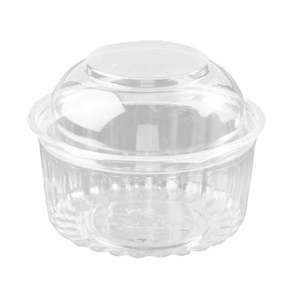 Clear Sho Bowls: Sho Bowl Clear Round Dome Lid 16oz (455ml) | 25/Pack