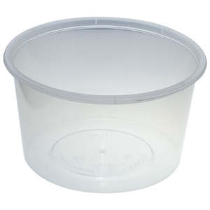 Microwavable Containers Round: T500i (500ml) Plastic Round Container 500/Ctn