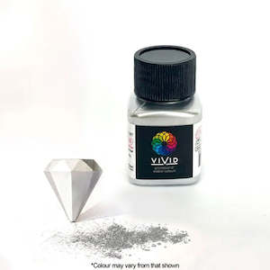 Edible Lustre Dusts: Vivid Edible Metallic Lustre Dust | Silver | 10g